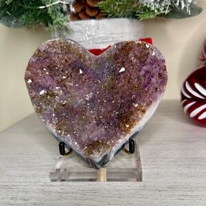 Large Amethyst Crystal Heart